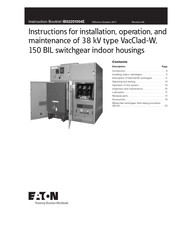 Eaton VacClad-W Instructions For Installation, Operation, Maintenance