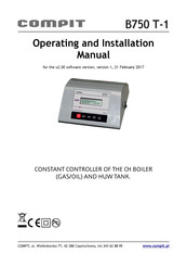 Compit B750 T-1 Operating And Installation Manual