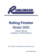 Remlinger 3500 Owner's Manual And Installation Instructions