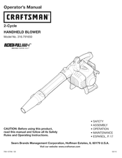 Craftsman INCREDI-PULL 316.791650 Operator's Manual