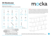 Mocka Oli Bookcase Assembly Instructions Manual