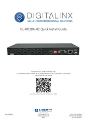 DigitaLinx DL-HD28A-H2 Quick Install Manual