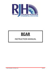 RJH FINISHING SYSTEMS BR Series Instruction Manual