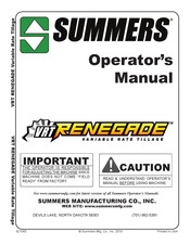 Summers VRT Renegade Operator's Manual