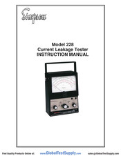 Simpson 228 Instruction Manual