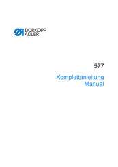 DURKOPP ADLER 577 Series Manual