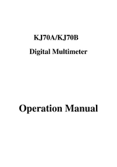 KJ KJ70A Operation Manual