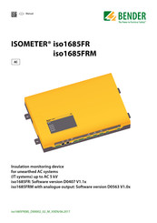 Bender ISOMETER iso1685FRM Manual