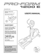 ProForm 1200 E Elliptical User Manual