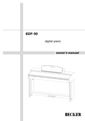 Becker BDP-90 Owner's Manual