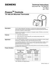 Siemens Powers TH 188 Technical Instructions
