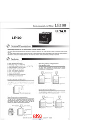 RKC INSTRUMENT LE100 General Description