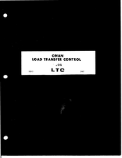 Onan LTC 400 Operator And Parts Manual