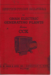 Onan CCK Series Instruction Manual