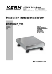 Kern KXP 30V20LM Installation Instructions Manual