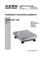Kern KXP 60V20LM Installation Instructions Manual