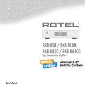 Rotel RKB-8100 Owner's Manual