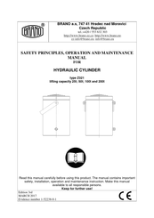 Brano Z321 Safety Principles, Operation And Maintenance Manual
