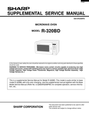 Sharp R-320BD Supplemental Service Manual