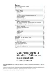 Hardi HC 2500 Series Instruction Book