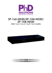 PhD Solutions SP-1x8-HD3D Operation Manual