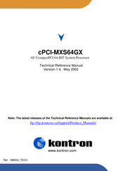 Kontron cPCI-MXS64GX Technical Reference Manual