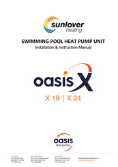 Sunlover Oasis X 19 Installation Instructions Manual
