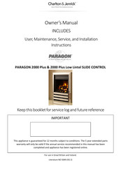 Charlton & Jenrick PARAGON 2000 Plus Low Lintel SLIDE CONTROL Owner's Manual