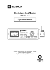 Kanomax 3522 Operation Manual