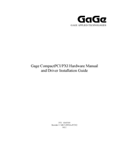 Gage CompuScope 14100C Hardware Manual And Driver Installation Manual