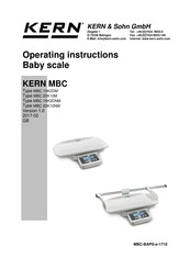 KERN MBC Series Operating Instructions Manual