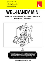 Koike Sanso Kogyo WEL-HANDY MINI Operation Manual