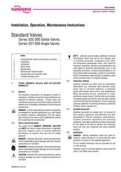 Flowserve 035 000 Series Installation, Operation & Maintenance Instructions Manual