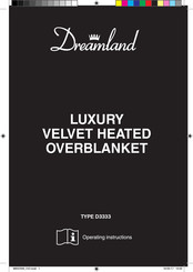 Dreamland D3333 Operating Instructions Manual