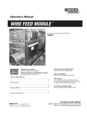 Lincoln Electric Wire Feed Module 12207 Operator's Manual