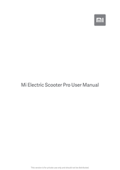 Mi Electric Scooter Pro User Manual