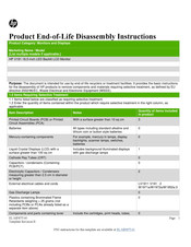 HP V191 Disassembly Instructions Manual