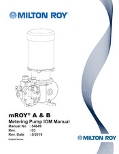 Milton Roy mRoy B Manual