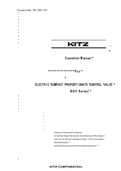 Kitz RDH Series Operation Manual