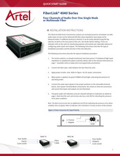 Artel FiberLink 4040 Series Quick Start Manual