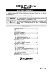 Yoshitake SY-40 Series Product Manual