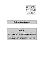 Optical Systems Design OSD2512 Quick Start Manual