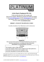 Action Platinum AP-360 Assembly, Installation, Care, Maintenance, And Use Instructions