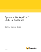 Symantec Backup Exec 3600 R2 Getting Started Manual