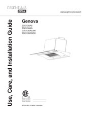 Zephyr Genova ZGE-E36AS Installation Manual
