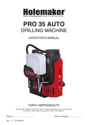 Holemaker Pro 35 Auto Operator's Manual