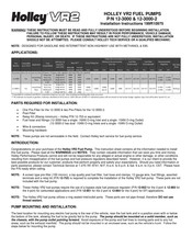 Holley 12-3000-2 Installation Instructions Manual