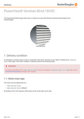 Hunter Douglas PowerView Venetian Blind 18VDC Manual