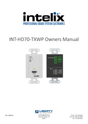 Liberty Intelix INT-HD70-TXWP Owner's Manual