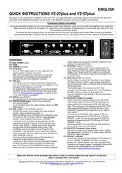 WolfVision VZ-27plus Quick Instructions